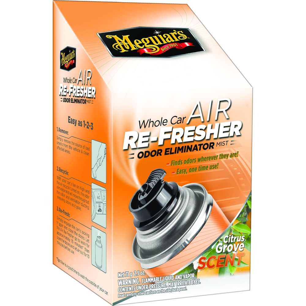 Meguiars Car Air Re-Fresher - Citrus Grove Scent Нейтрализатор запаха в салоне а/м, цитрус, 59мл.