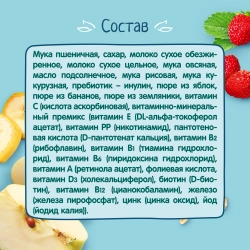 Каша Фрутоняня мол Мультизлак яблоко банан земляника 200г, с 6 месяцев