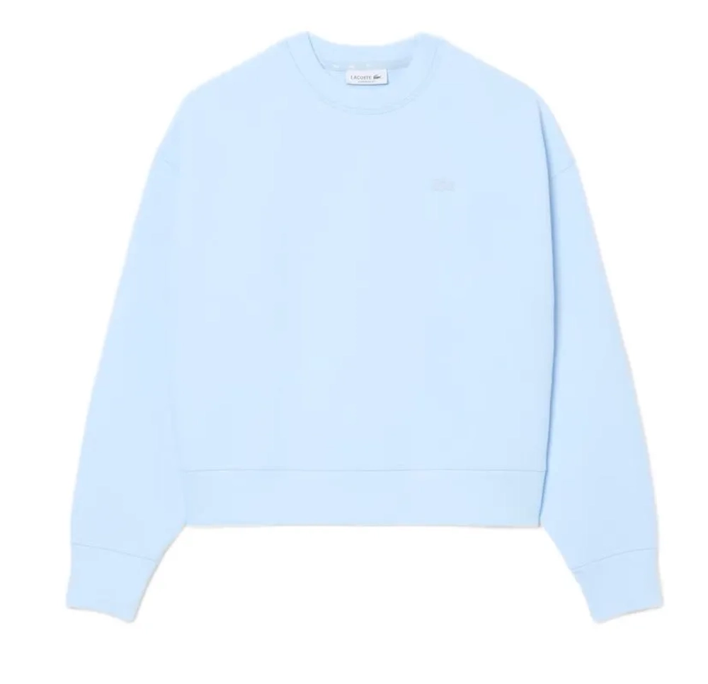 Женская Кофта теннисная Lacoste Oversized Double Face Jersey - sugared blue
