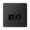 Розетка компьютерная RJ45 + RJ45, кат. Systeme Electric ArtGallery Базальт GAL001488