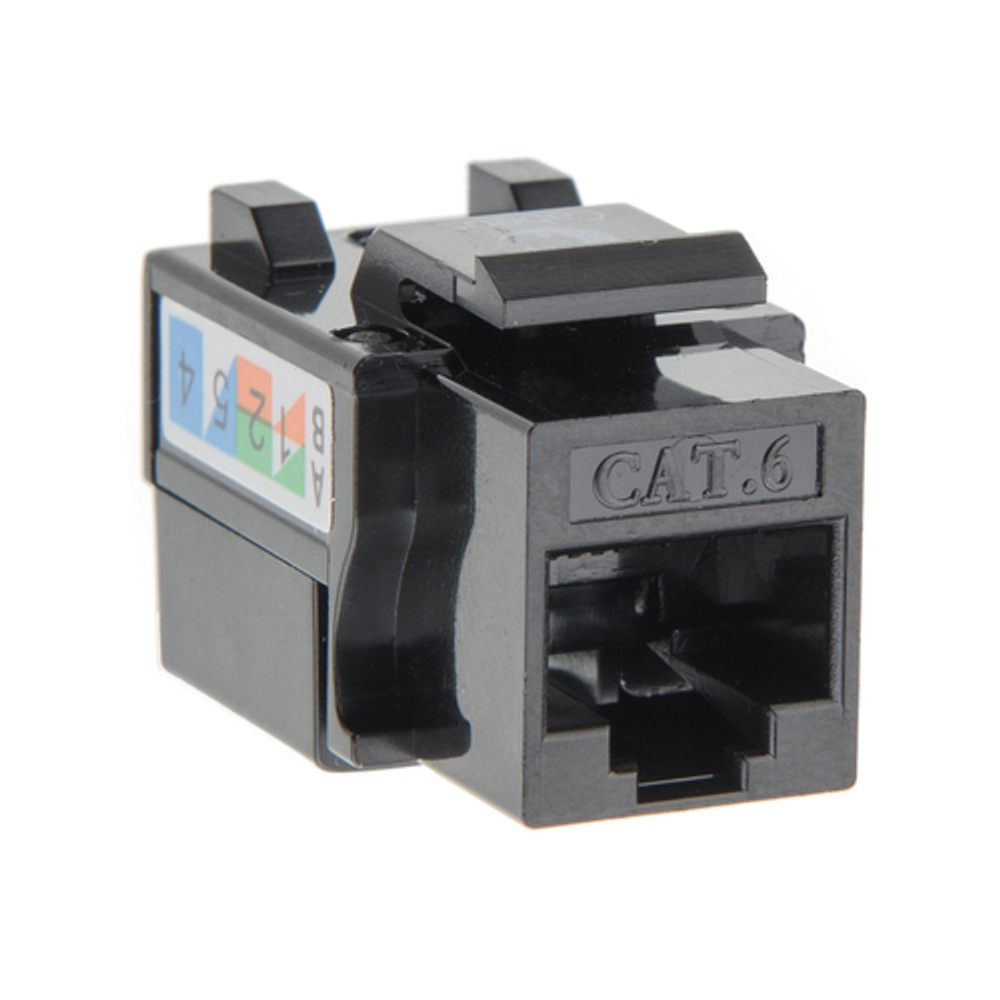Модуль Keystone компьютерный (RJ45, 6 кат.), чёрный LAVERO Telecom 1000002091