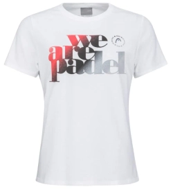 Женская теннисная футболка Head We Are Padel II - white/black