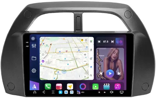 Магнитола для Toyota RAV4 2 2000-2003 - FarCar S500-TS20 монитор 9.5" 2K QLED на Android 14, Быстрейшая, CarPlay, 4G SIM-слот