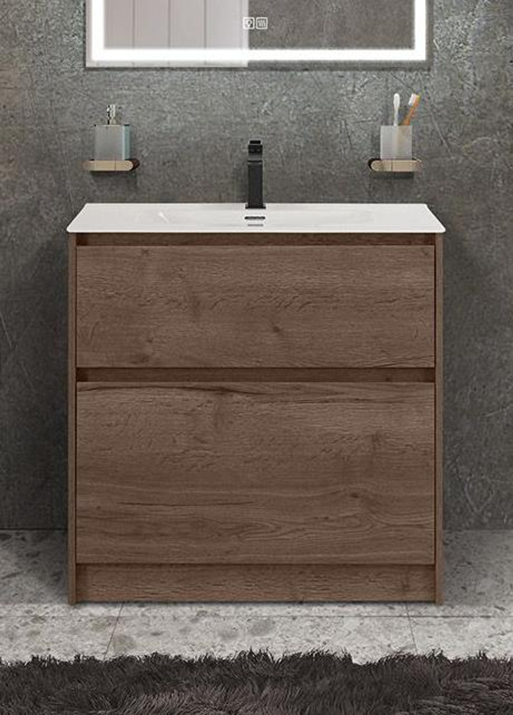 Тумба напольная с раковиной BelBagno KRAFT39-700/390-2C-PIA-RT