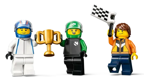 Конструктор LEGO City 60474 Сетка F1 с гоночными автомобилями CARB и Sauber