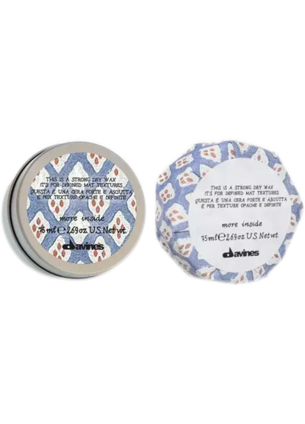 Davines More Inside Strong Dry Wax 75 ml — сухой воск для текстурных матовых акцентов