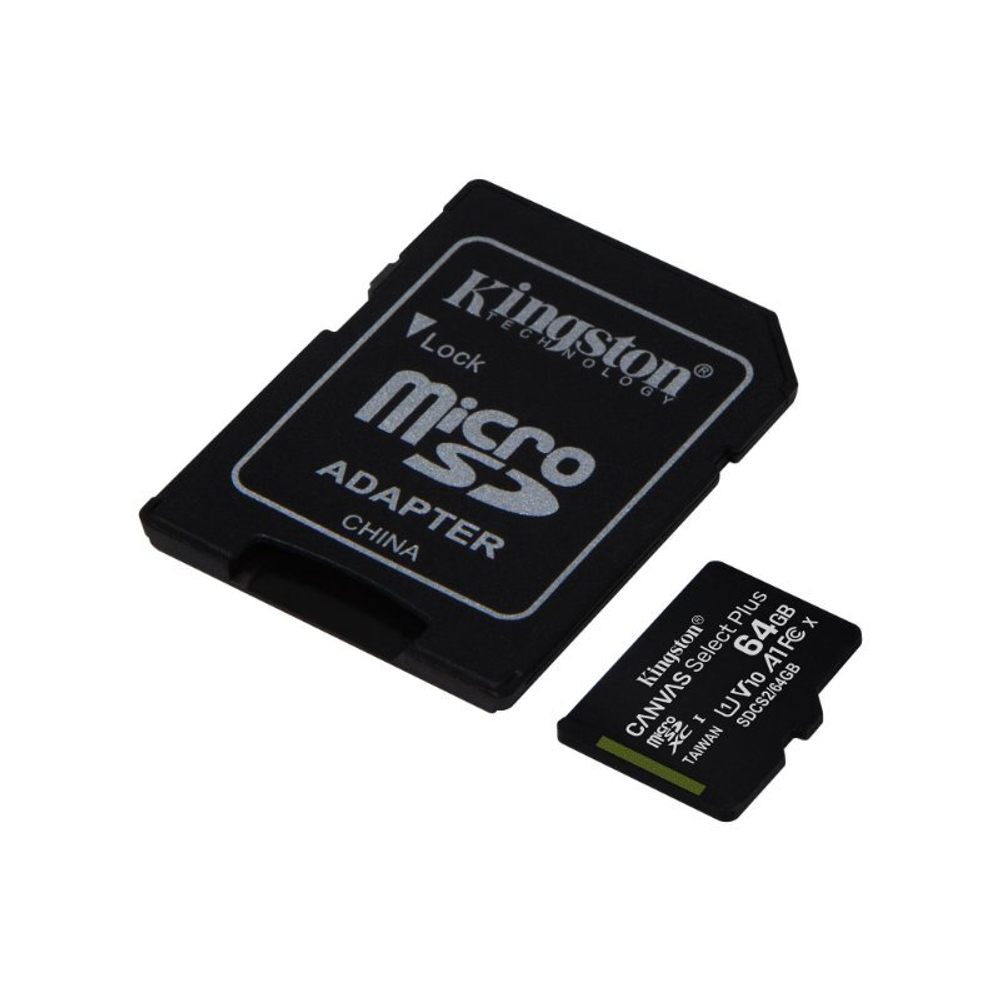 Флеш карта microSD 64GB Kingston microSDXC Class 10 UHS-I U1 Canvas Select Plus 100MB/s