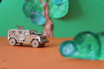 Броневик Unit Car от UNIWOOD - Деревянный конструктор, сборная модель, 3D пазл