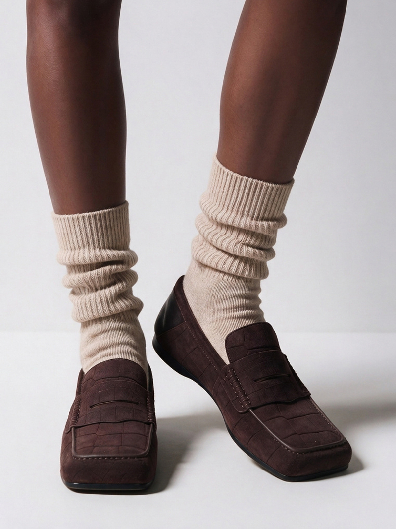 loafer croco mocha