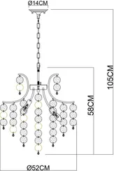 Подвесная люстра Pipirima A4089LM-6AB Arte Lamp
