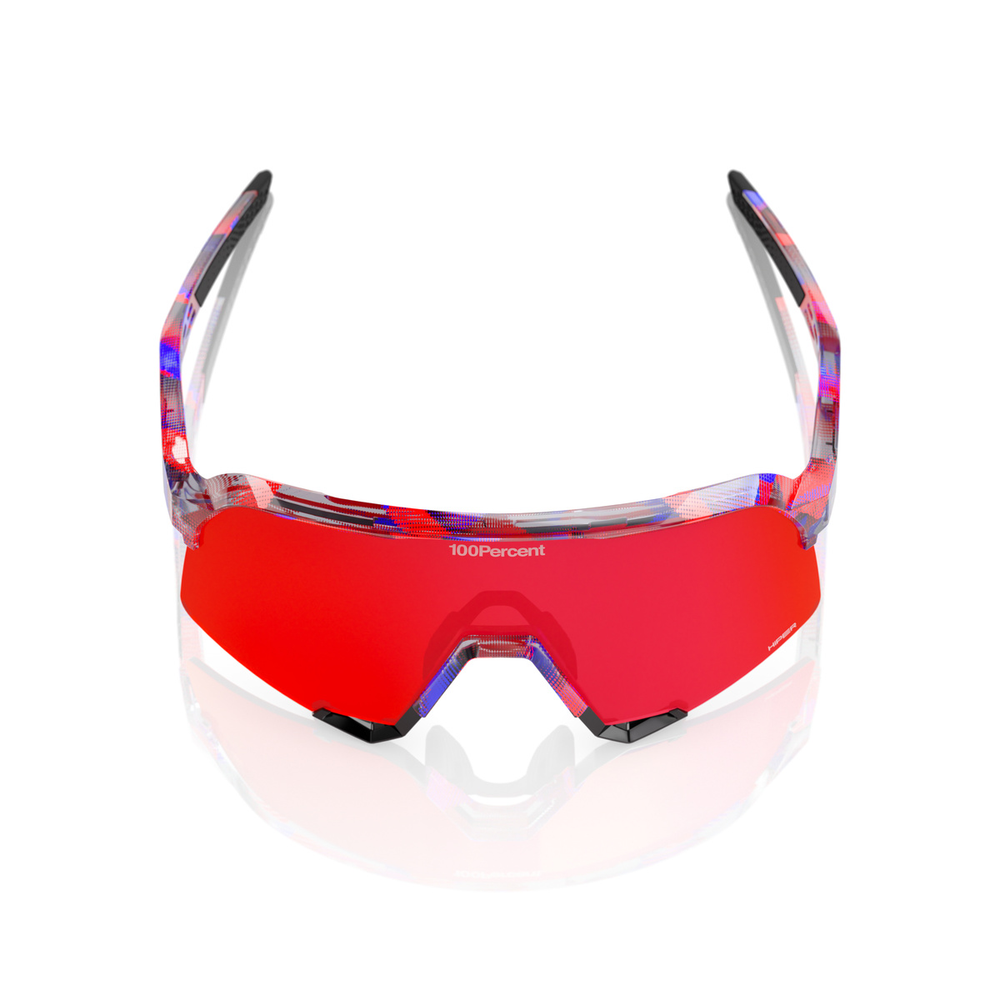 Спортивные очки 100% S3 / Gloss Translucent Blue / Hiper Fire Red Mirror Lens