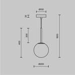Подвесной светильник Базовая форма / Basic form E14х1, MOD321PL-01G3. TM Maytoni