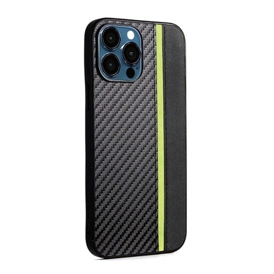Чехол для iPhone 13 Pro Max, карбоновый , 012465 Салатовый