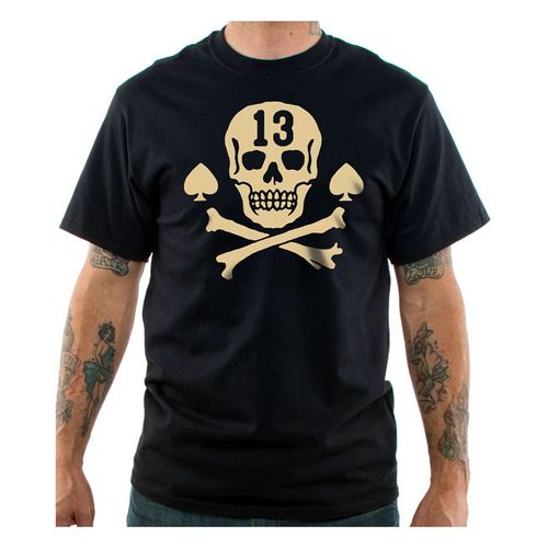 Купить Мотоодежда Футболка Lucky 13 LUCKY13 PIRATE SKULL T-SHIRT BLACK