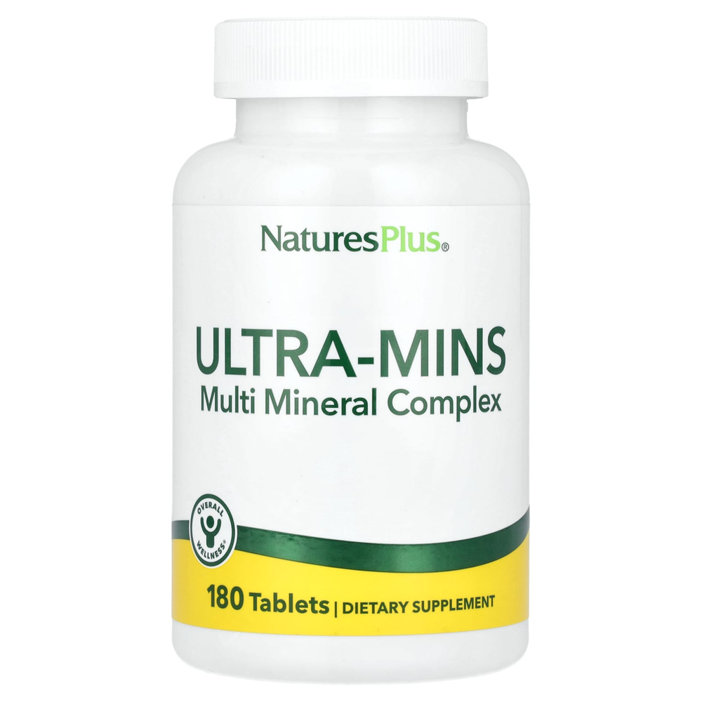 NaturesPlus, Ultra-Mins, комплекс минералов, 180 таблеток