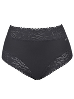 Высокие трусики-слипы с кружевной отделкой Soft lace (Размер: XXL) (Цвет: черный)