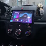 Магнитола для KIA Cerato 2 2008-2013 (кондиционер, рамка черная) - FarCar S500-TS10 монитор 9.5" QLED на Android 14, Быстрая, CarPlay, 4G SIM-слот