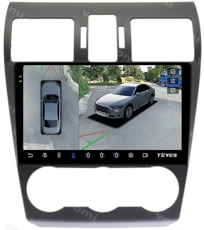 Магнитола для Subaru Forester 4 2012-2015, Impreza 4, XV (без штатной КЗВ) - Teyes CC3-2K-360 на Android 10, Быстрая, 2K QLED, CarPlay, 4G SIM-слот, 4 камеры в комплекте