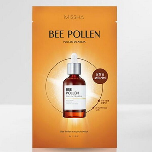 Тканевая маска для лица с экстрактом пчелиной пыльцы Missha Bee Pollen Ampoule Mask, 30г