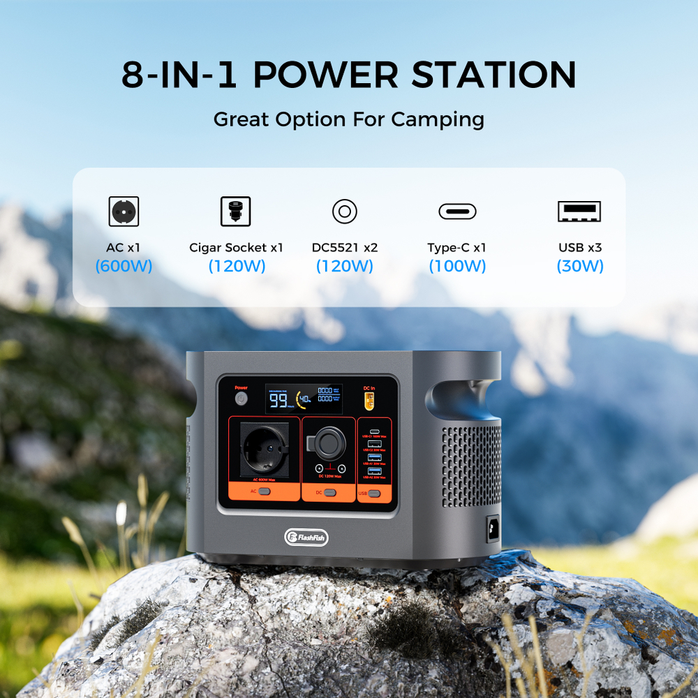 Электростанция портативная  120000mAh 600Вт 384wh FLASHFISH