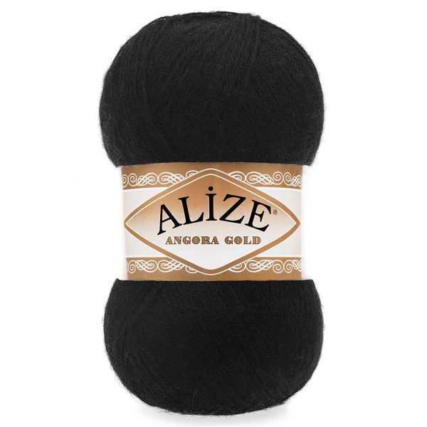 Пряжа Alize (Ализе) Angora Gold / уп.5 мот. по 100 г, 550м, 060 черный A