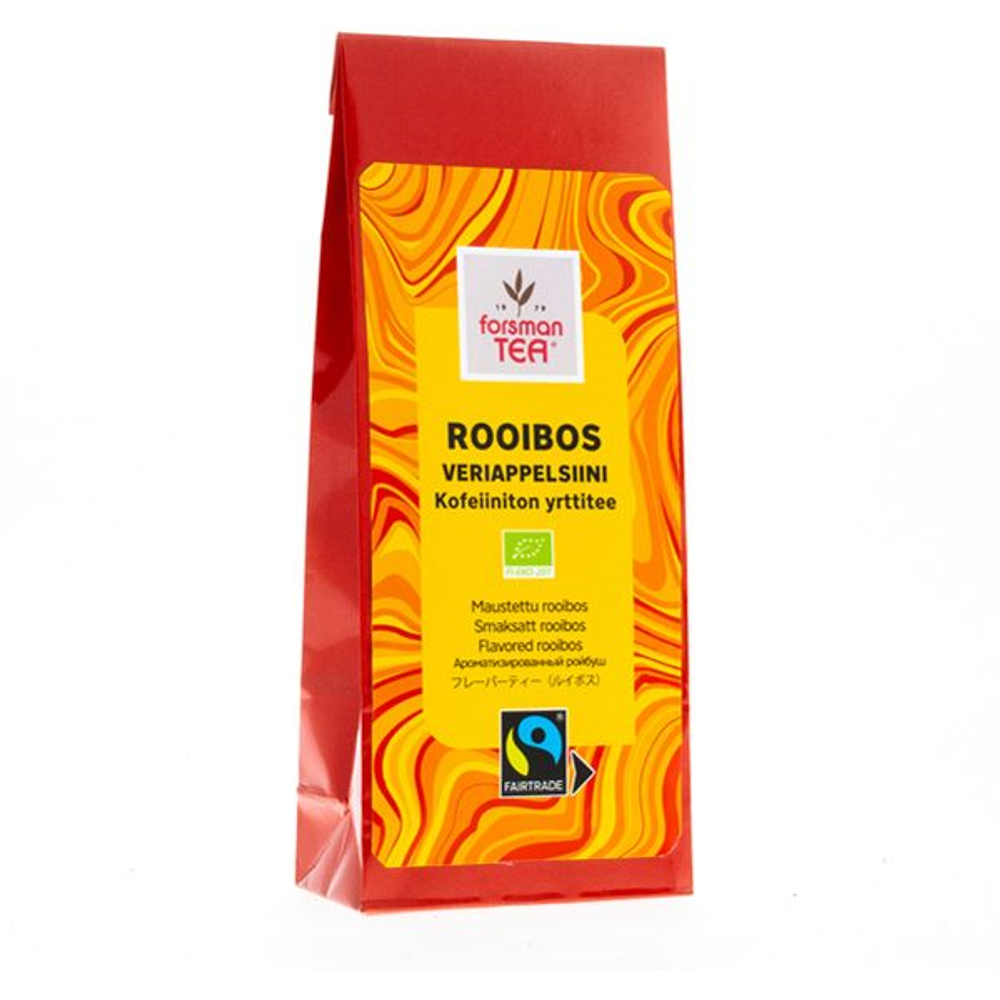 Чай Forsman tea Rooibos Veriappelsiini Ройбуш со вкусом красного апельсина 60 г (из Финляндии)