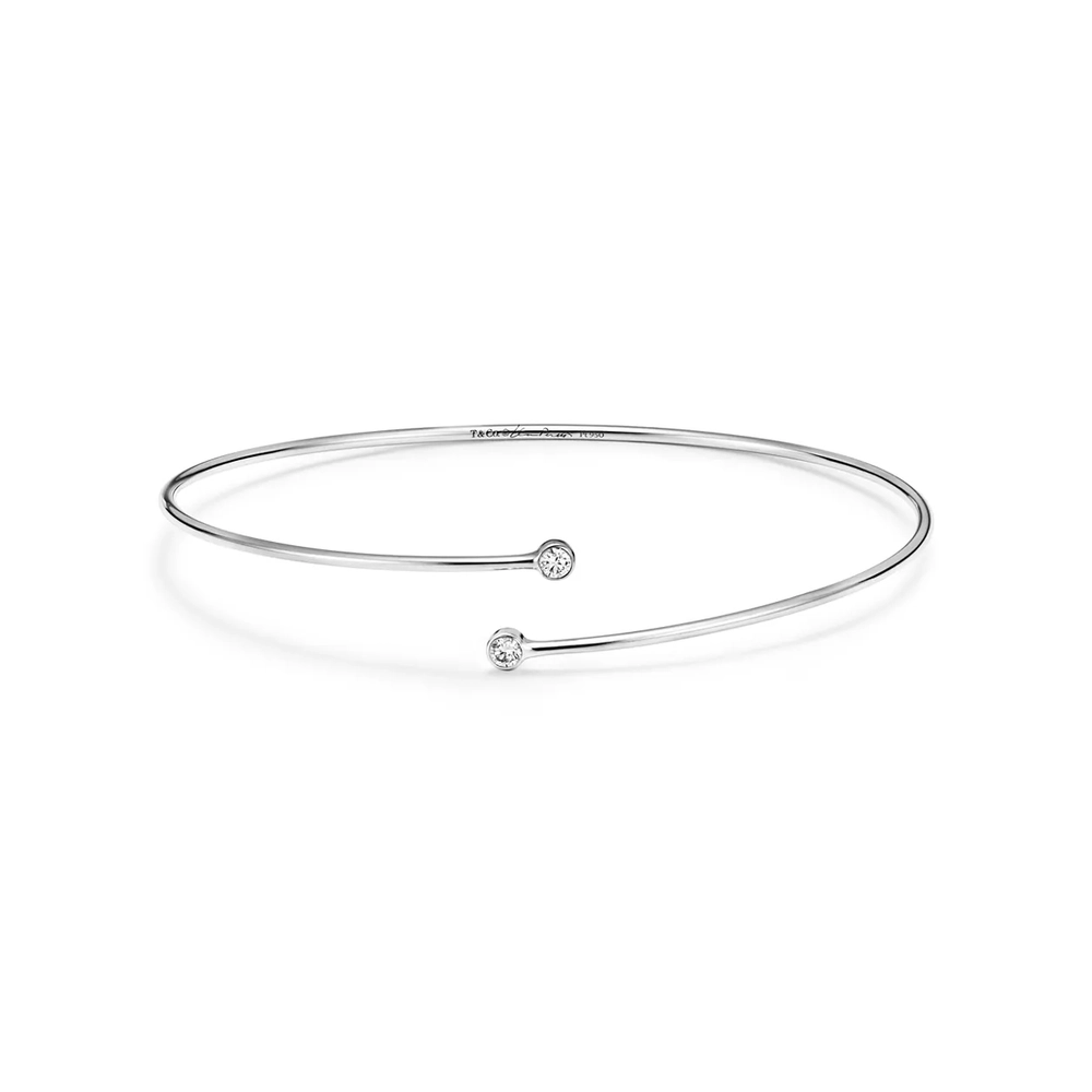 Браслет из платины с бриллиантами, Tiffany 💠 Diamond Hoop