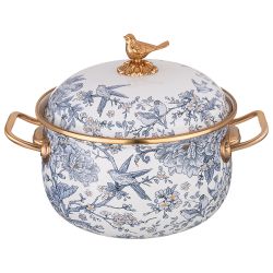 НАБОР КАСТРЮЛЬ LEFARD ЭМАЛИРОВАННЫХ СЕРИЯ ROYAL GARDEN, 6ПР. 2,1Л, 2,8Л И 3,8Л