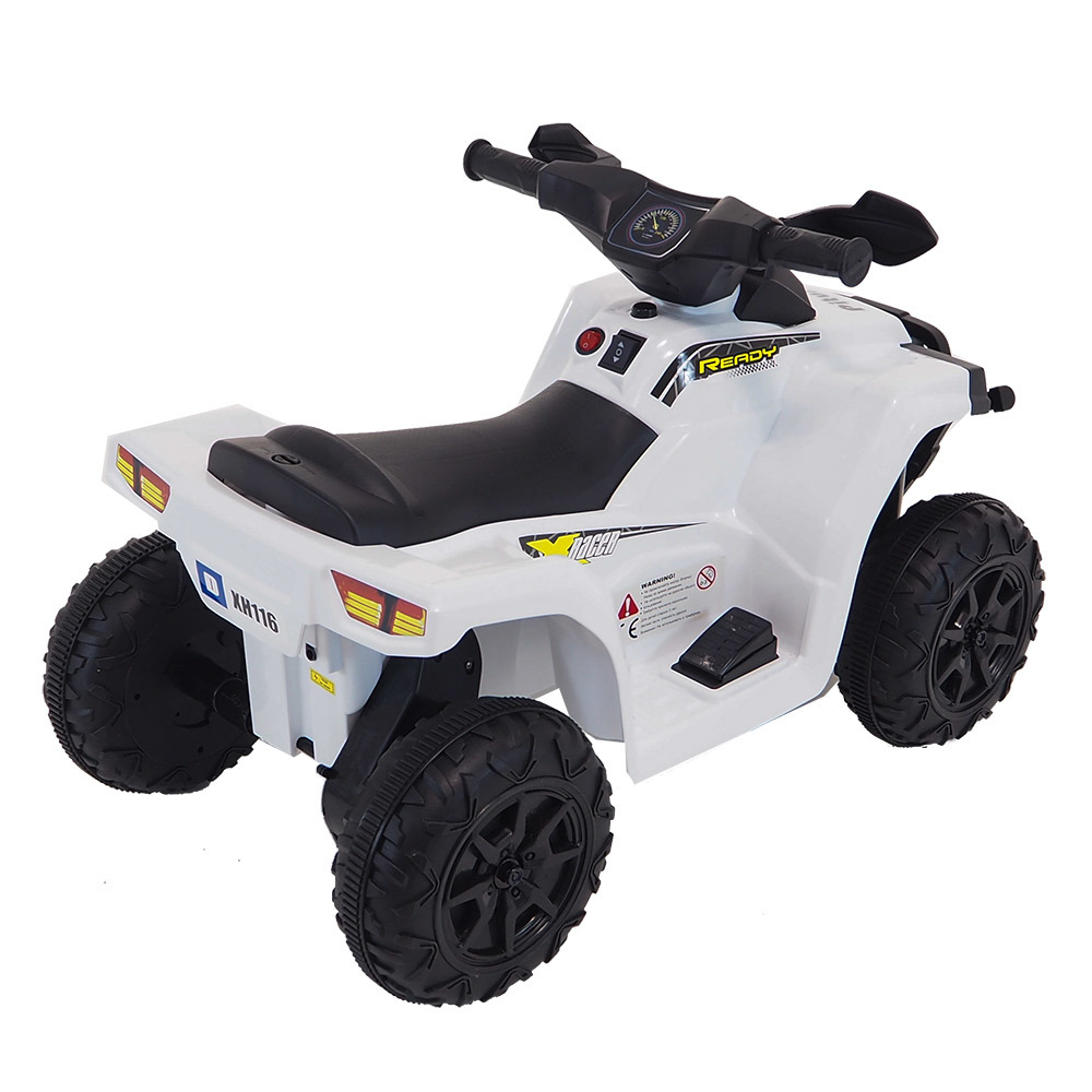 PITUSO Электроквадроцикл XH116, 6V/4.5Ah,20W*1,колеса пласт,свет,муз,амортиз,68*42*45см,Белый/WHITE