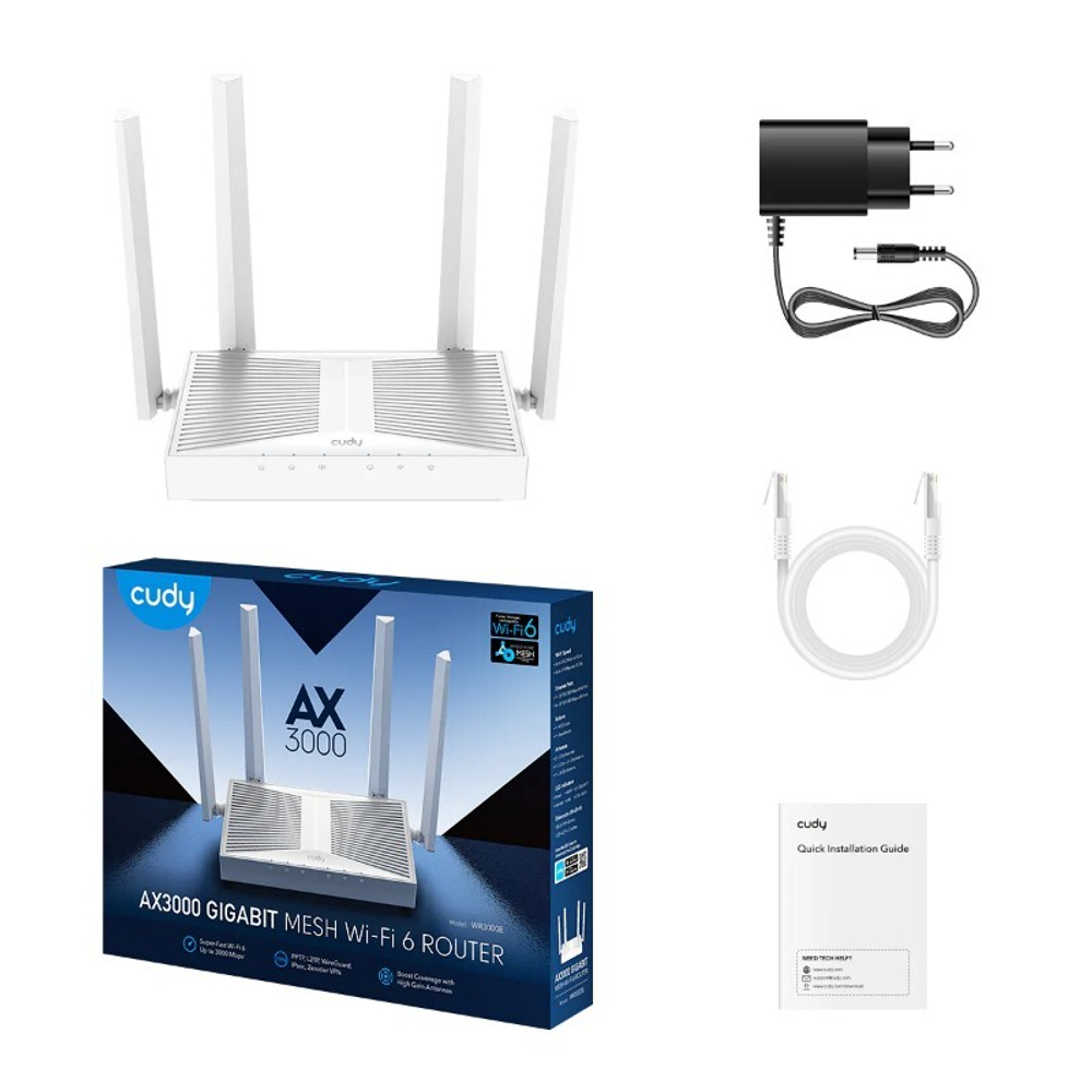 Cudy WR3000E роутер Wi-Fi 6 AX3000