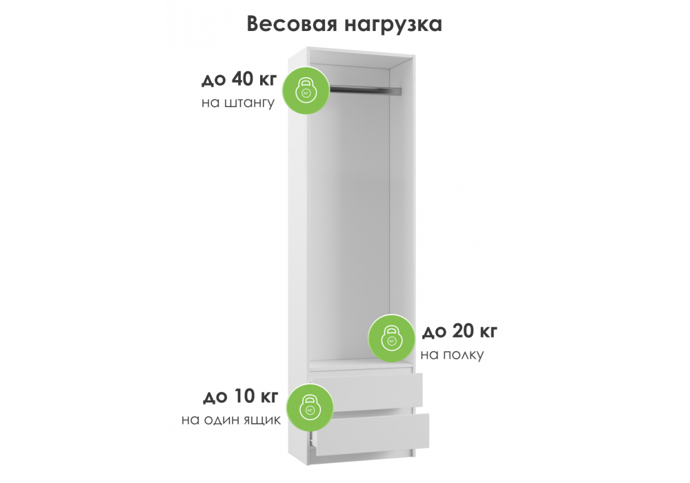 Шкаф Woodville Мадера белый