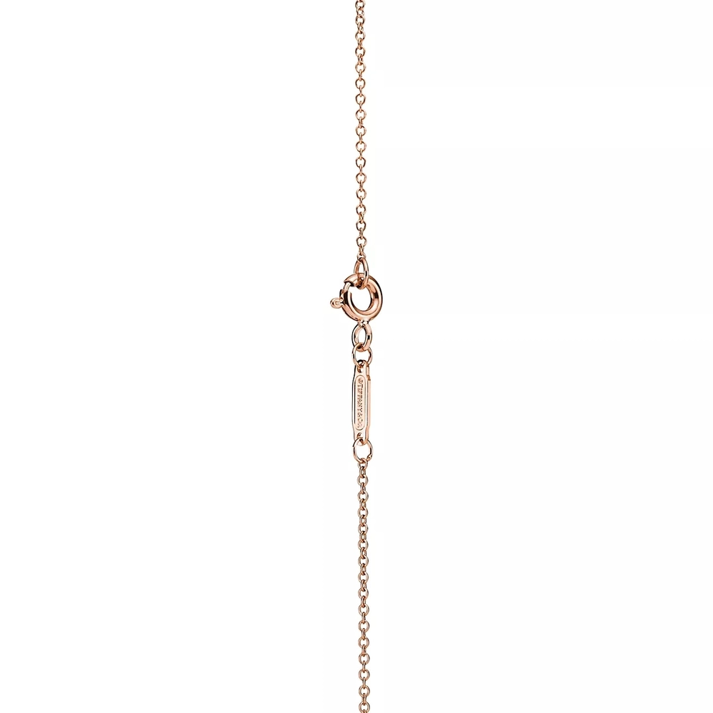 Подвеска из розового золота 18к , двойное сердце, Tiffany💝 ✨Exclusive ✨