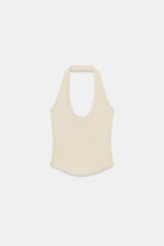 ТОП С ГОРЛОВИНОЙ ХАЛТЕР И ЗАКРУГЛЕННЫМ НИЗОМ — ZARA