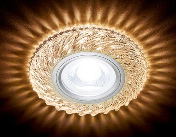 Точечный светильник S295 CH/WR хром/прозрачный хрусталь/MR16+3W (LED WARM 3000K) Ambrella