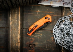 Складной нож SRM 9201-PJ BlackWash сталь 8Cr13MOV рукоять Orange FRN
