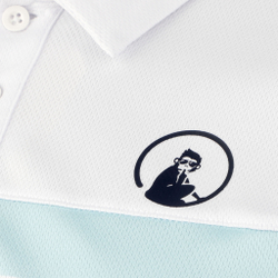 Мужское теннисное поло Quiet Please Ocean Block Stripe Tournament Polo Men - White, Blue