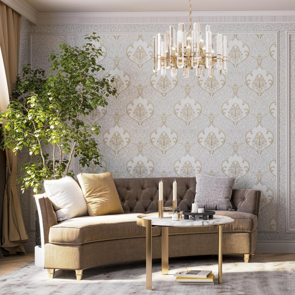 Обои виниловые PALITRA STYLE Sairi SL71956-28, орнамент, размер 1.06 х 10.05 м