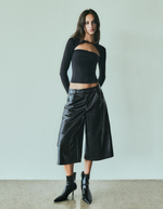 Женский лонгслив с вырезами - BERSHKA