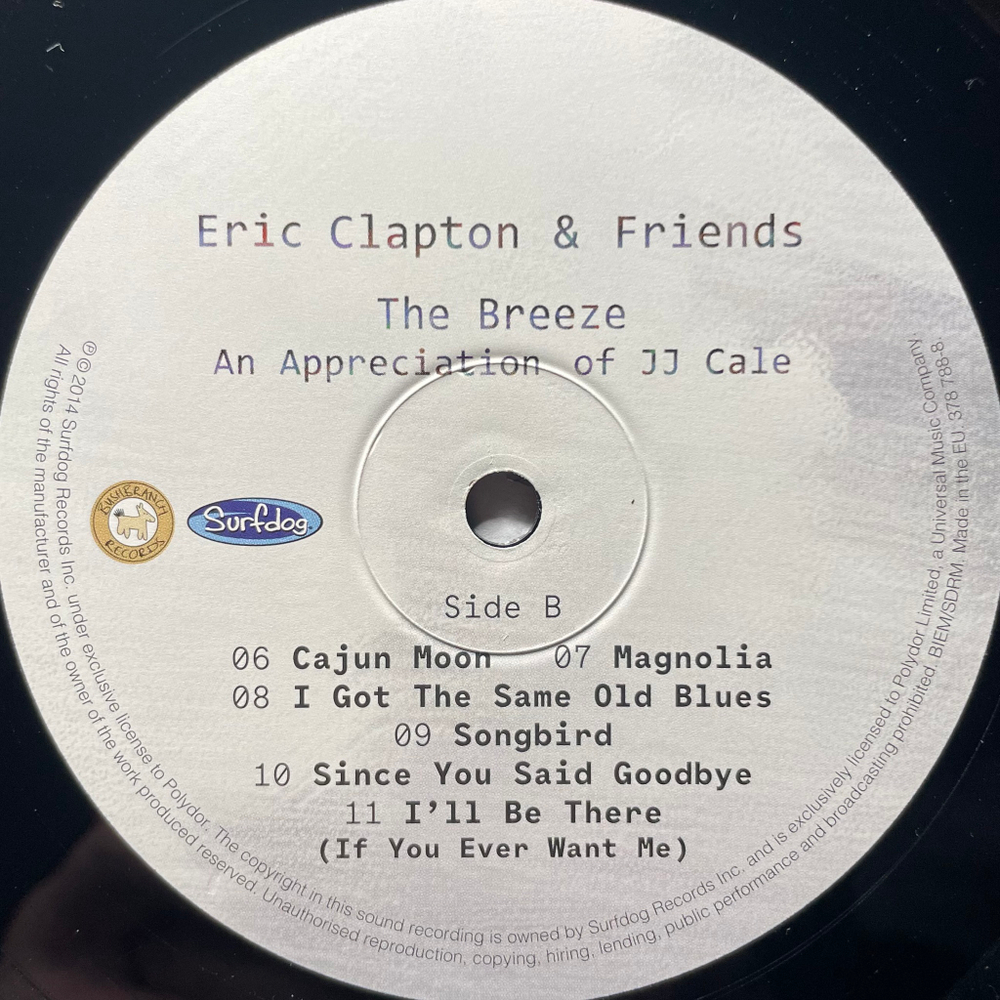Eric Clapton & Friends ‎– The Breeze - An Appreciation Of JJ Cale 2LP (Европа 2014г.)