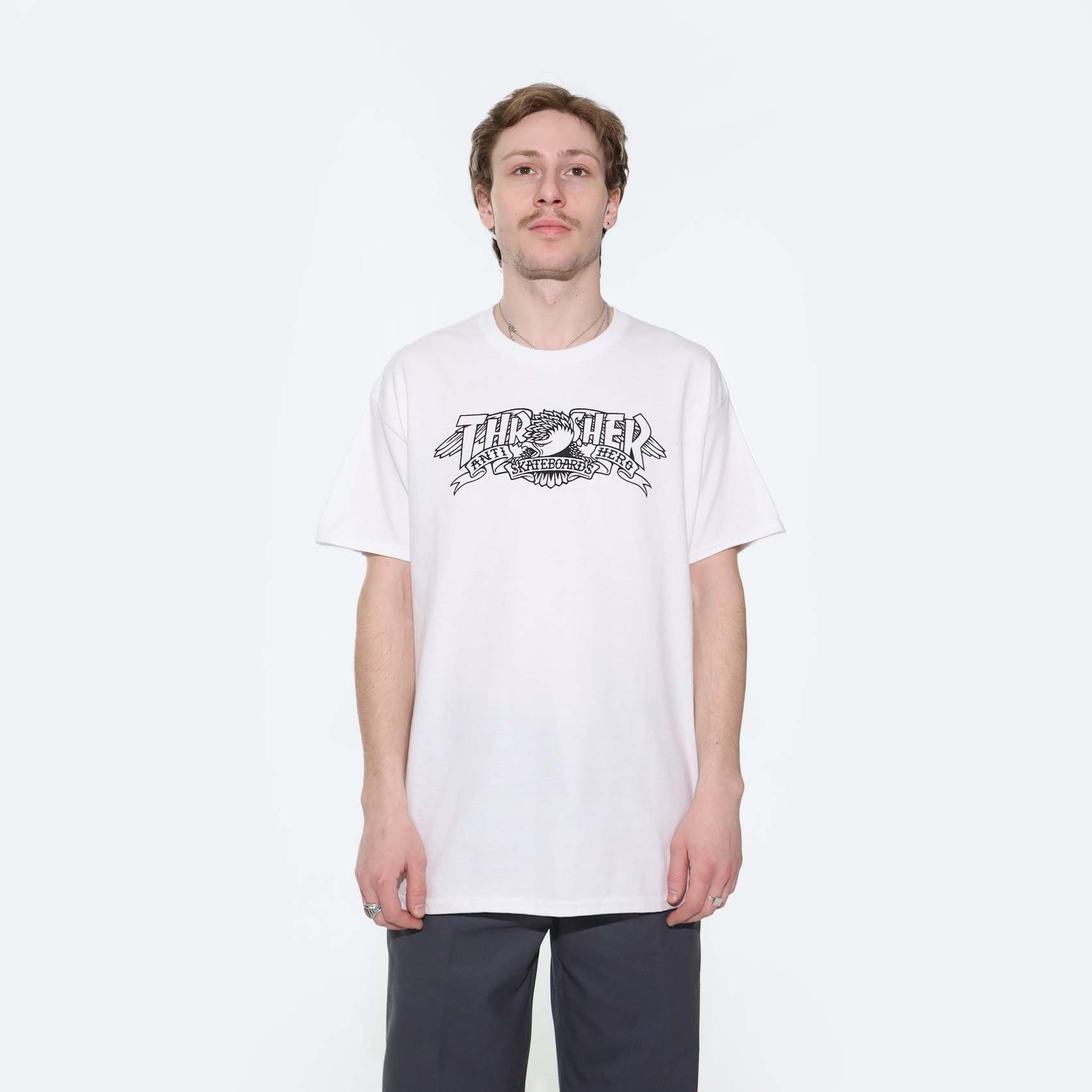 Футболка Thrasher Mag Banner T-Shirt (white) артикул: - купить в магазине Дайс
