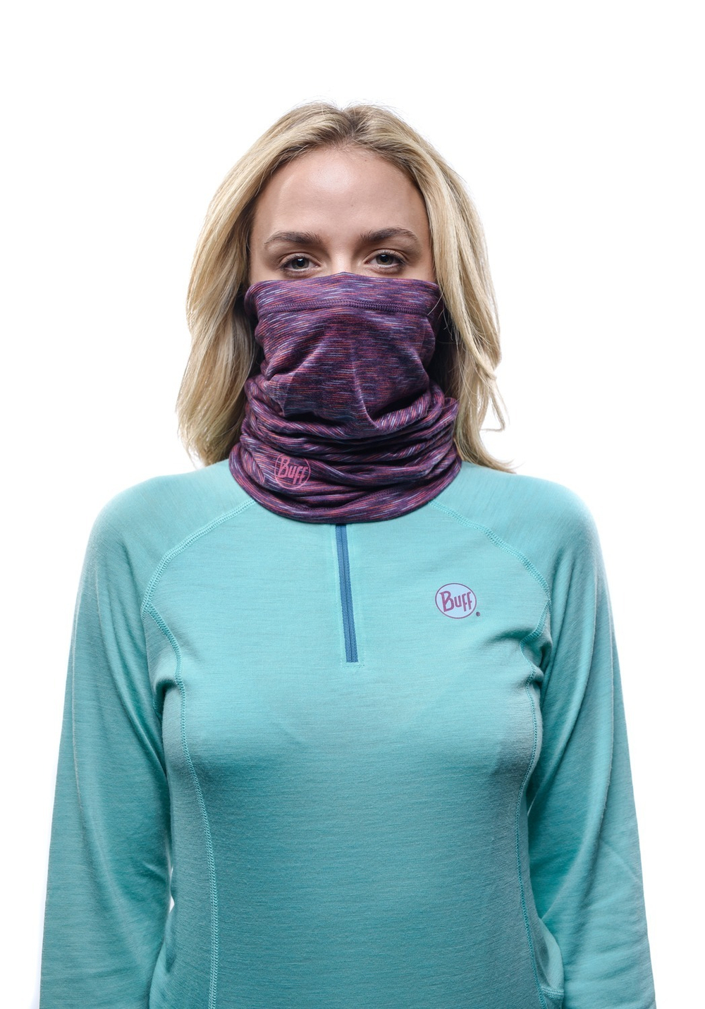 Бандана Buff LIGHTWEIGHT MERINO WOOL SOLID PURPLE RASPBERRY