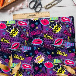 Ткань ниагара wow kiss pop art