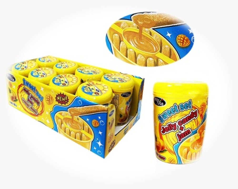 Жидкая карамель-гель + мармелад "Sweet set jelly candy + jam mango" 60г (8шт)