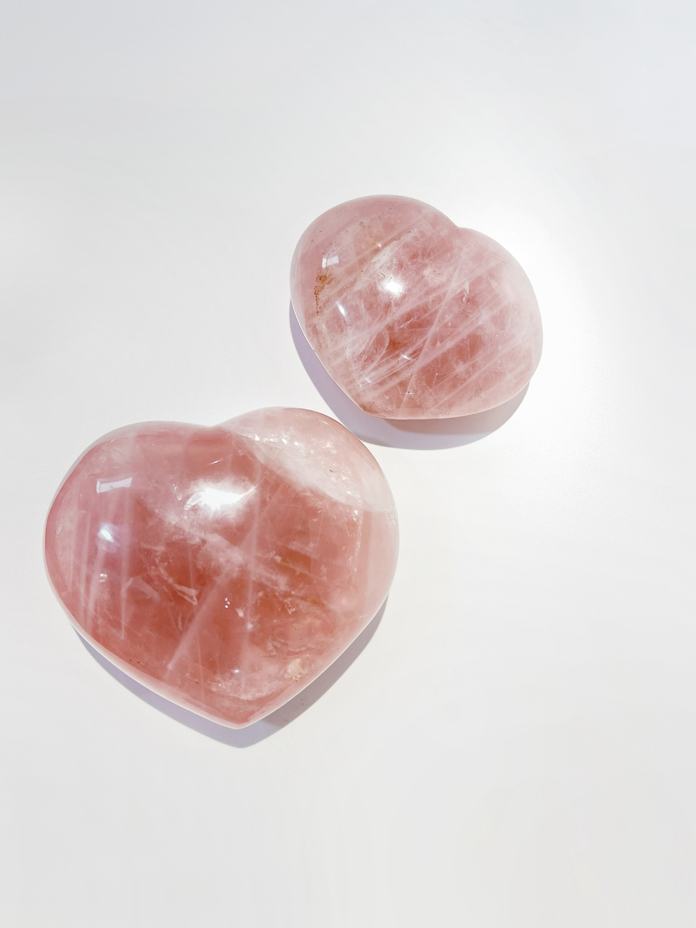 Сердечко из розового кварца крупное L