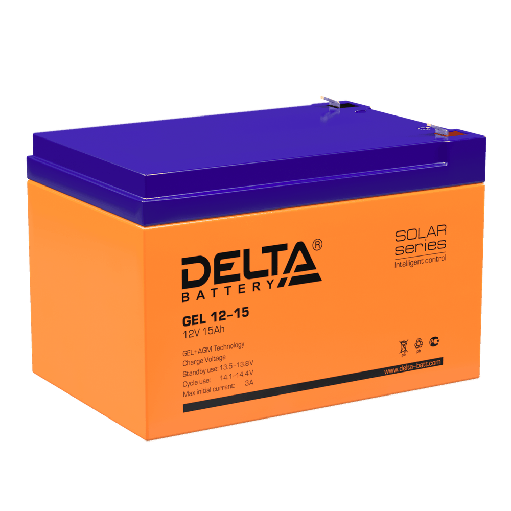 Аккумулятор DELTA GEL 12-15 - GEL ( 12В / 15Ач )