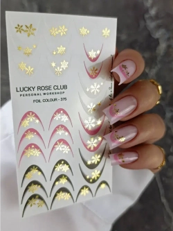 Lucky Rose Слайдеры наклейки для длинных ногтей 375
