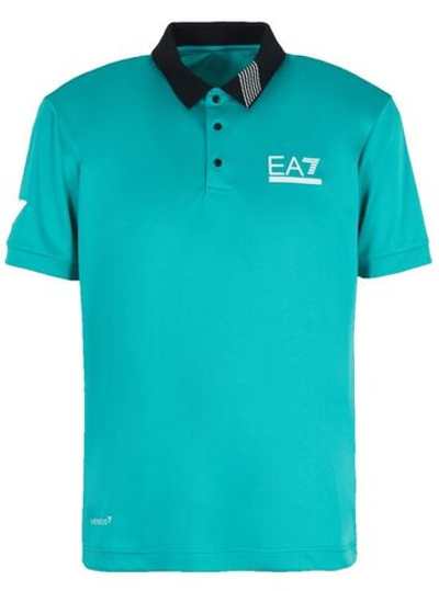 Мужское теннисное поло EA7 Man Jersey Polo Shirt - spectra green