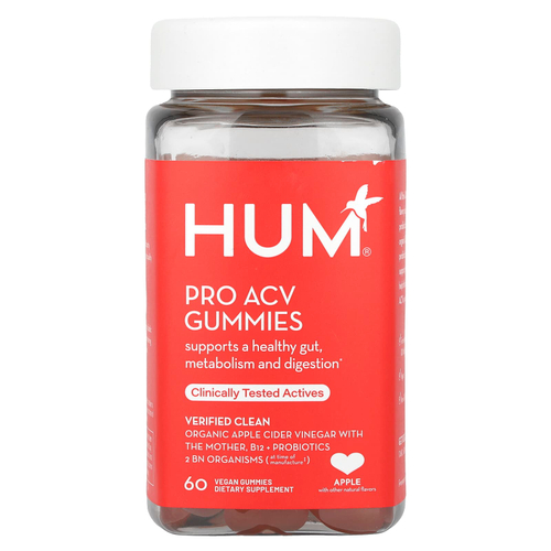 HUM Nutrition, Pro ACV жевательные мармеладки, с яблочным вкусом, 60 веганских жевательных таблеток