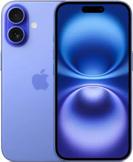Смартфон Apple A3287 iPhone 16 256Gb ультрамарин моноблок 3G 4G 1Sim 6.1" 1179x2556 iOS 18 48Mpix 802.11 a/b/g/n/ac/ax/be NFC GPS Protect