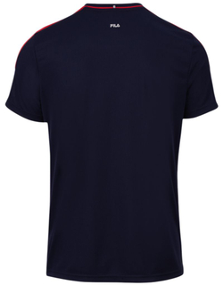 Мужская теннисная футболка Fila Gabriel - navy/fila red